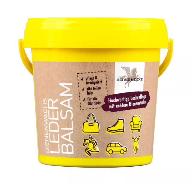 Bense & Eicke cera de abejas bálsamo de cuero 1000 ml para el cuidado y conservación del cuero
