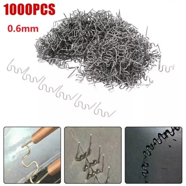 1X(1000 PièCes 0.6Mm S Vague Agrafes pour Voiture Pare-Chocs Carrosserie Pl6303 2