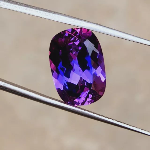 14x9mm Natural Flawless Purple Pink Montana Sapphire Cushion Loose Gemstone l705