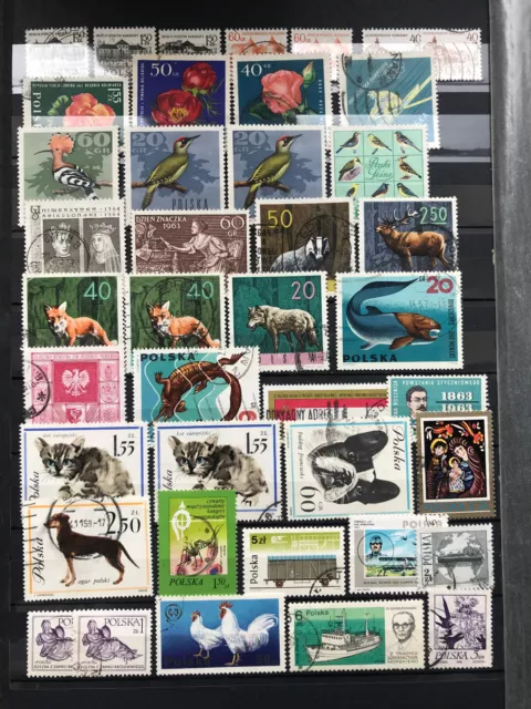 Briefmarken Polen, Lot, ca. 500 Marken, gest. u. postfr. 2