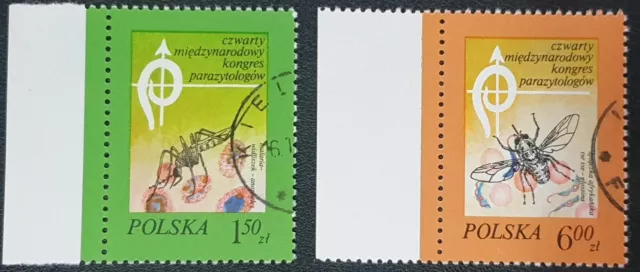 DUZIK S: Poland 1978 Intl Parasitological Congress Set of 2 Used Stamps (No489)*