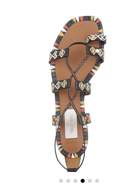Valentino Garavani Hand Painted Tribal Gladiator Sandals in box UK 5 EU 38 US 8