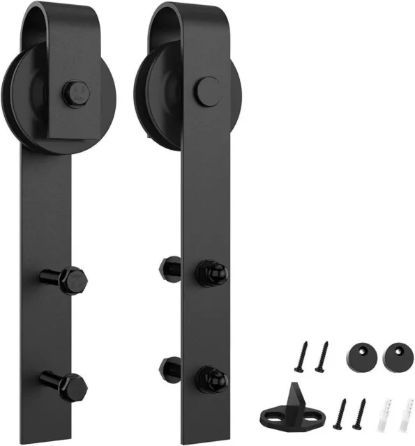 2pcs Sliding Barn Door Hardware Hangers Rollers f 1 3/16-2" Thickness Door Panel
