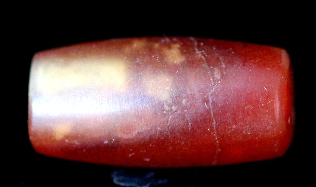 Antique Old Carnelian Stone Bead, Stripes- Indus Valley Huge Bead -  20mm