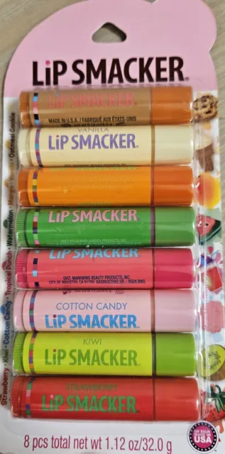 8 Count Pack Lip Smacker Lip Balm Balms Tropical Punch Party Pack