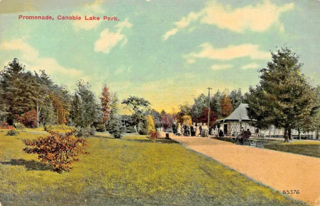 Salem Nh ~ Canobie Lac Amusement Park-Lot De 2 Cartes Postales~Promenade &