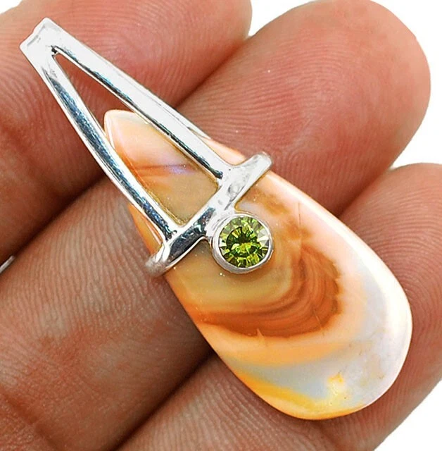 Natural Royal Imperial Jasper 925 Sterling Silver Pendant K1-6
