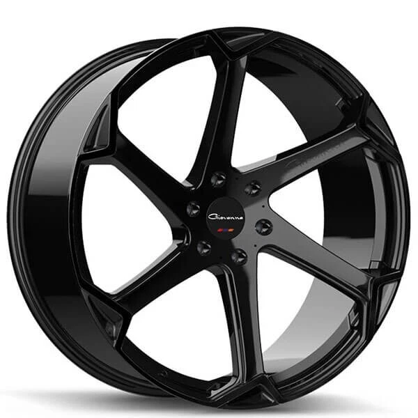 22" Staggered Giovanna Wheels Dalar-X Gloss Black Rims