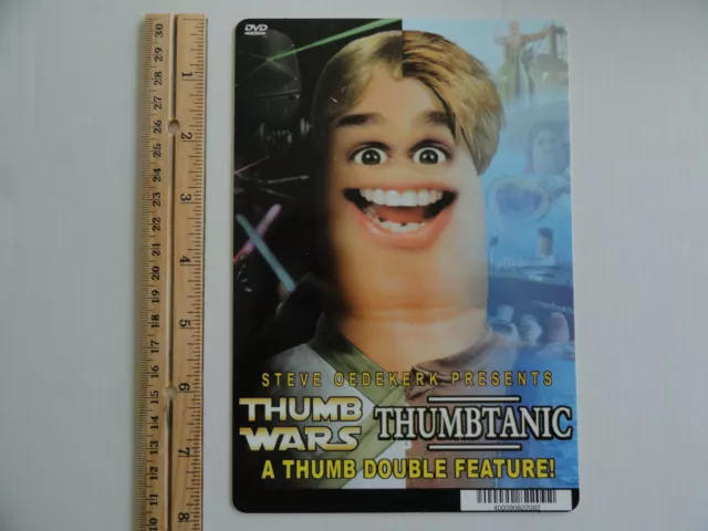 Thumb Wars : Thumbtanic - Blockbuster Video Backer Card 5.5"X8" No Movie