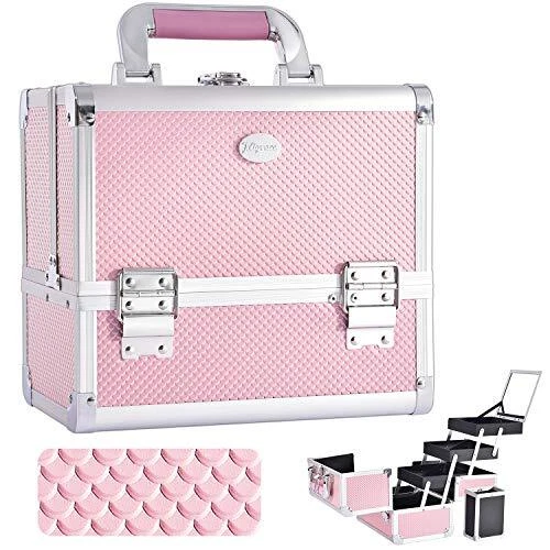 Makeup Train Case Cosmetic Box 10 Inches Jewelry Organizer Pink Mermaid