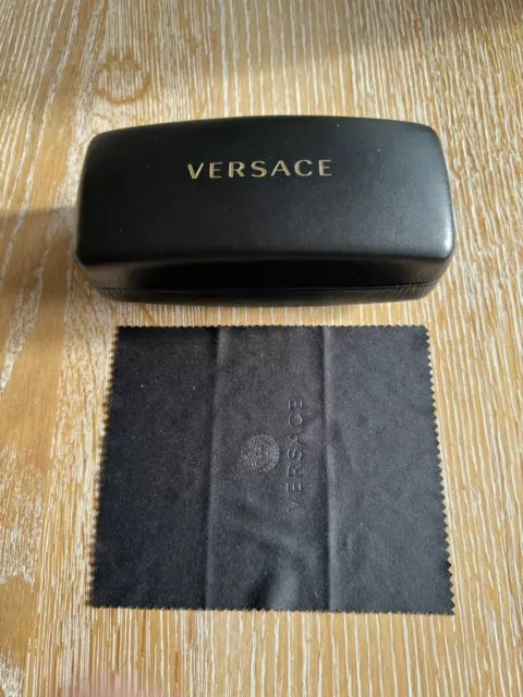 Versace Brillenetui mit Brillenputztuch, Schwarz TOP