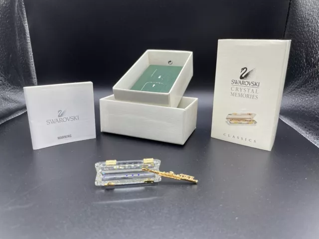 Beautiful Swarovski Crystal Memories Miniature Flute In Case with Original Box