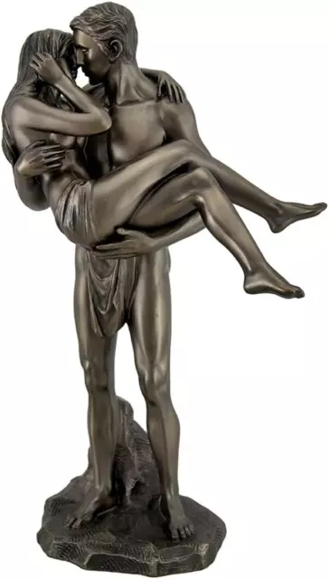 Resin Statues the Lovers Bronze Finished Man Carrying Woman Nude Statue 6.5 X 11