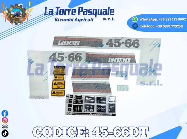 ADESIVI DECALCOMANIA TRATTORE Fiat 45/66 4566 45-66 Dt EUR 85,00 - IT