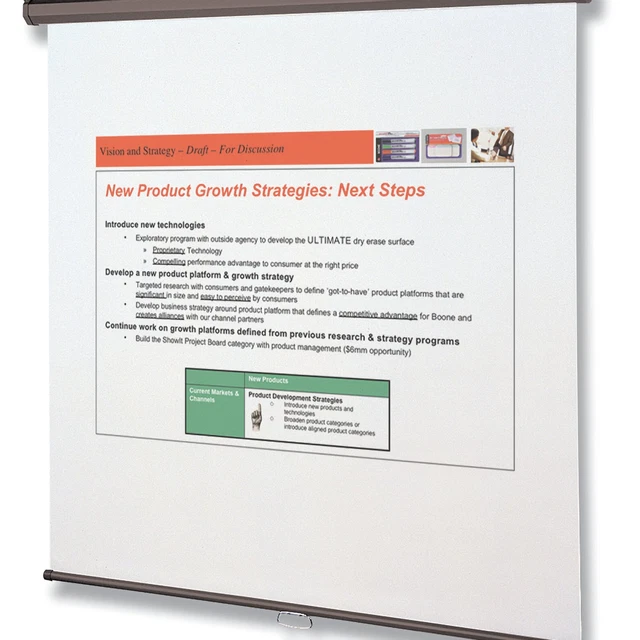 Quartet Wall/Ceiling Projection Screen, 96" x 96", High-Res, Matte Surface