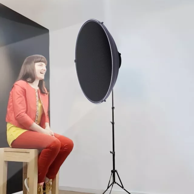 Studio Reflector 16" Beauty Dish Standard Bowens Mount Flash Head Strobe Mount
