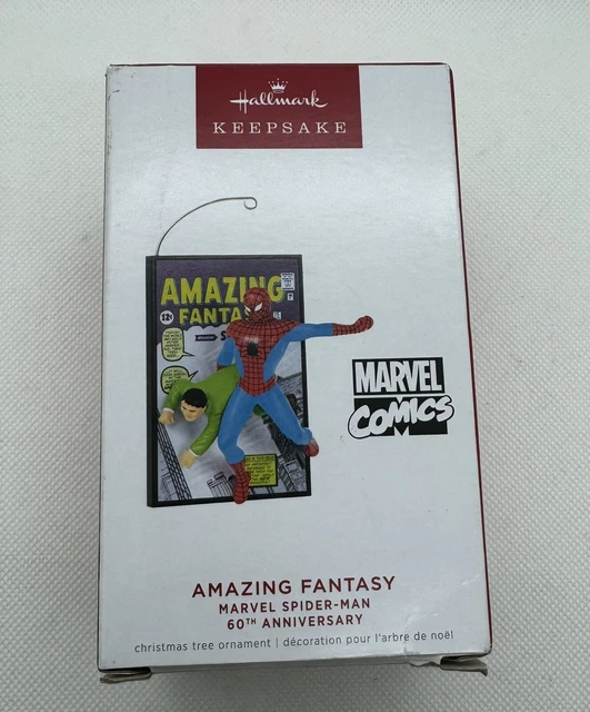 2022 Hallmark Keepsake Amazing Spiderman 60th Anniversary Ornament Marvel Comics
