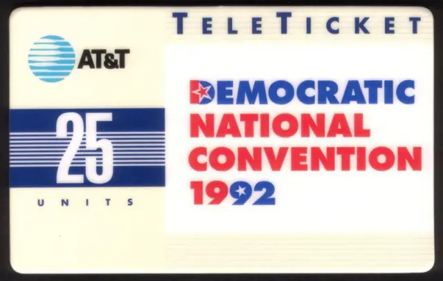 25u Democratic 1992 National Convention DNC (In Envelope) Phone Card