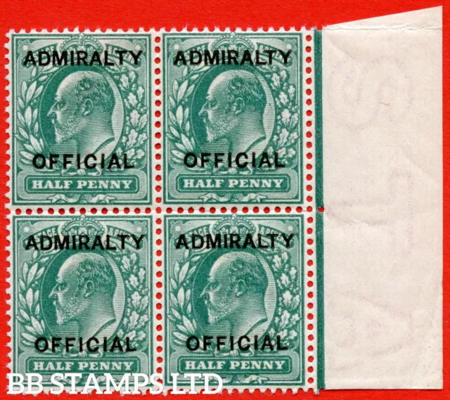 SG. O101.  MO30. 1d Blue-Green. Admiralty Official. Type 1. A fine UNMOUN B61797