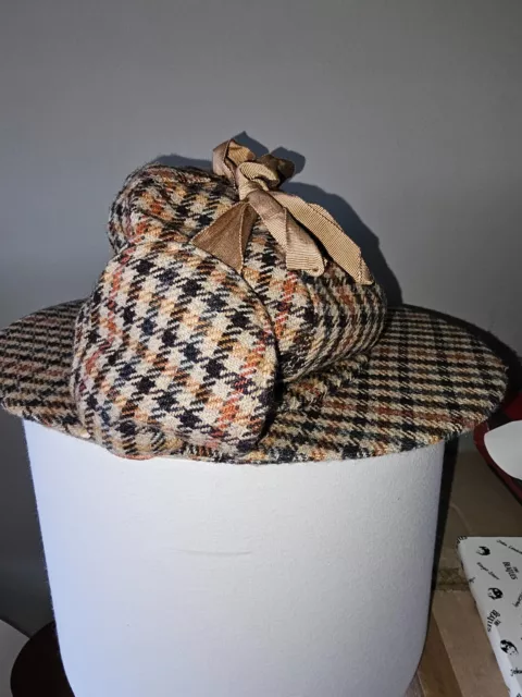 VINTAGE BARBOUR DEERSTALKER hat foldable flaps Size 7 1 8 58
