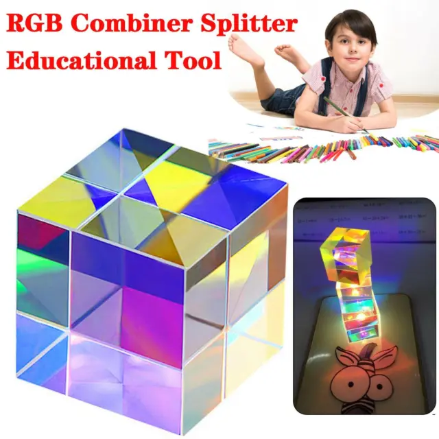 Optical Glass X-cube Dichroic Cube Prism RGB Combiner Splitter 20*20mm