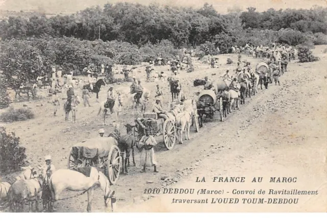 Maroc - n°68444 - La France au Maroc - DEBDOU - Convoi de Ravitaillement trave