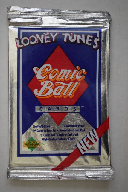 Looney Tunes Comic Ball Upper Deck 1990 Factory Sealed Pack of Trading Cards