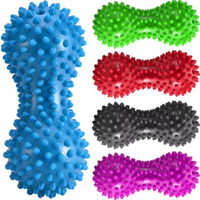 Peanut Shape Yoga Spikey Massage Gym Balls Spiky Therapy Ball Roller Reflexology