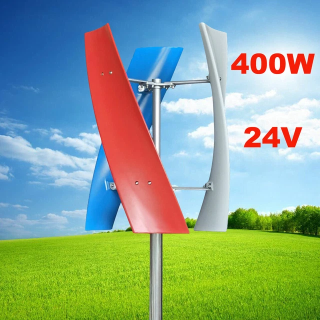 Windgenerator 400W 24V Komplett Set - Vertikale Windturbine Für Wohnmobile & Boote | IP67