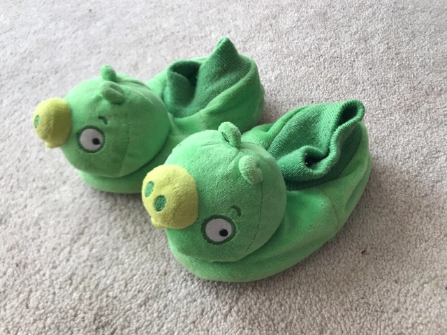 Angry Birds Plush Pigs House Slippers Size 11-12 Kids Children Baby Boy Girl Toy