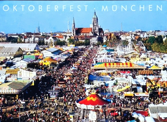 AK München Oktoberfest 1991, Postkarte