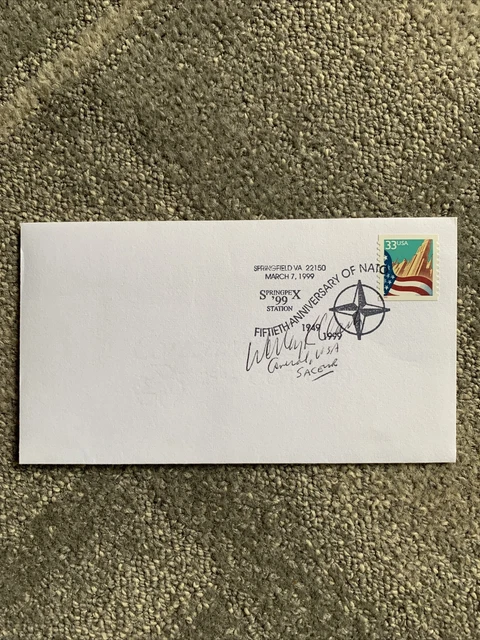 General Wesley K. Clark Autograph Stamped First Day Envelope NATO Commander