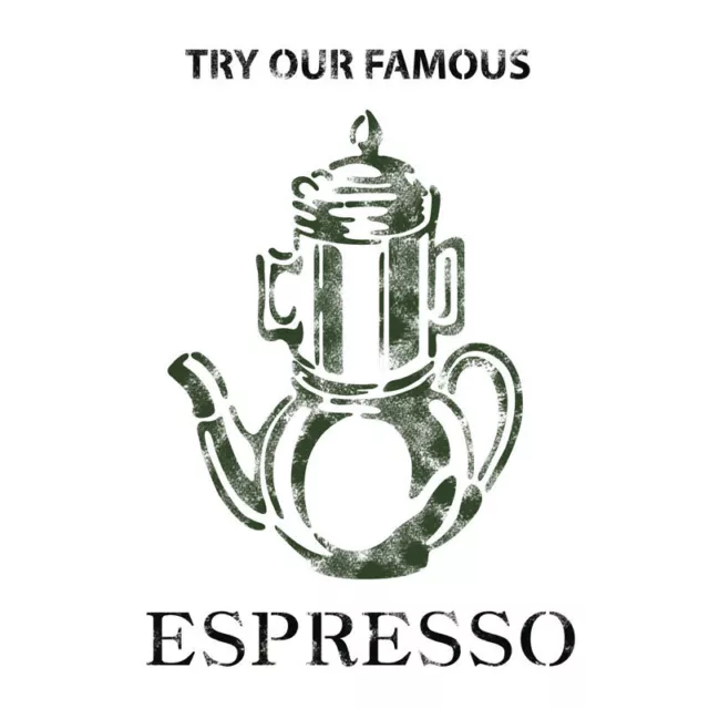 Stencil Template Espresso For Crafting Canvas DIY decor Wall art furniture