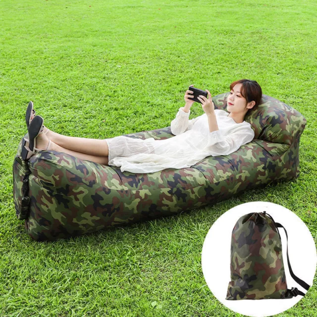 Inflatable Sofa Outdoor Lounger Sofa Lazy Air Bed Sack Hangout Camping Beach Bag