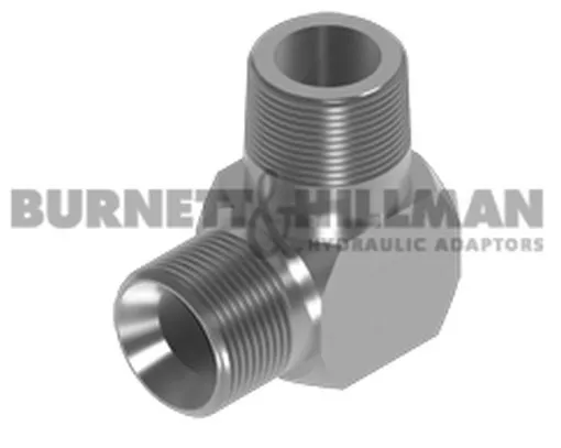 Burnett & Hillman BSP Male x BSPT Male 90° Compact Elbow Hydraulic Adaptor