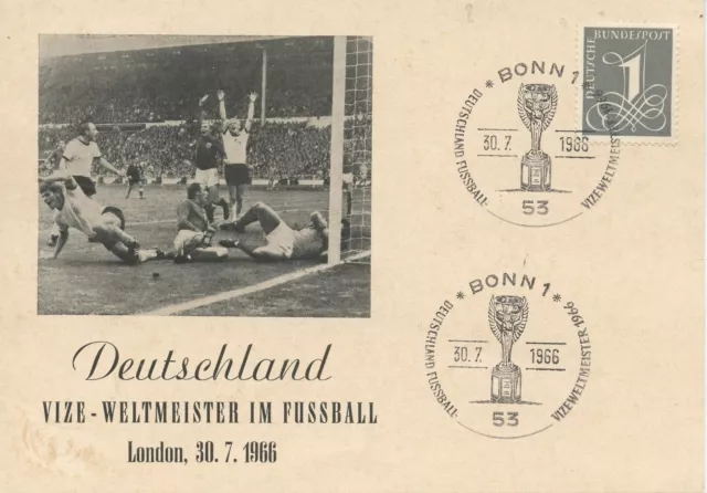 Allemagne / Germany / Deutschland / Vize Welmeister Im Fussball 1966 Football