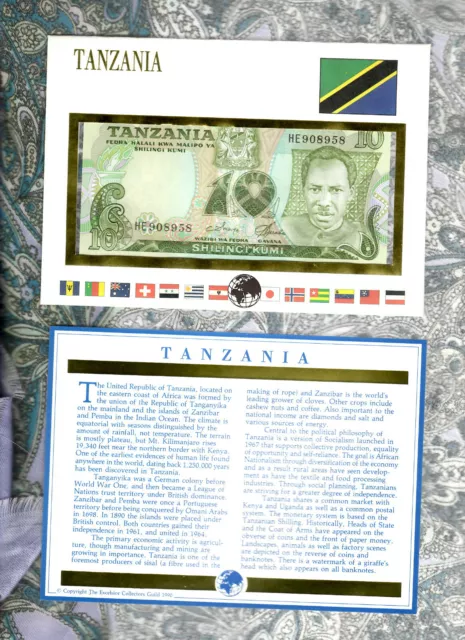 E Banknotes of All Nations Tanzania 1978 10 Shilingi P-6c UNC Sign 3 HE908958