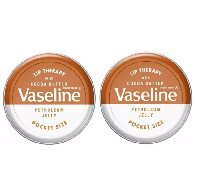 Vaseline Manteca de Cacao para Seco Labios Petróleo Jalea Terapia - 2 X Latas