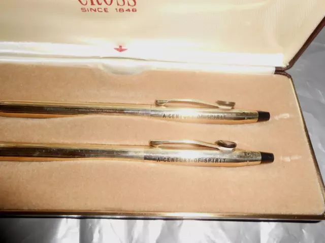 Cross Classic Century 10K Gold Ballpoint Pen and Pencil Set