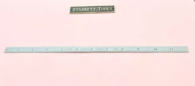 STARRETT No. C305R-12  12” Long Full-Flexible Steel Rule with Inch Graduation!