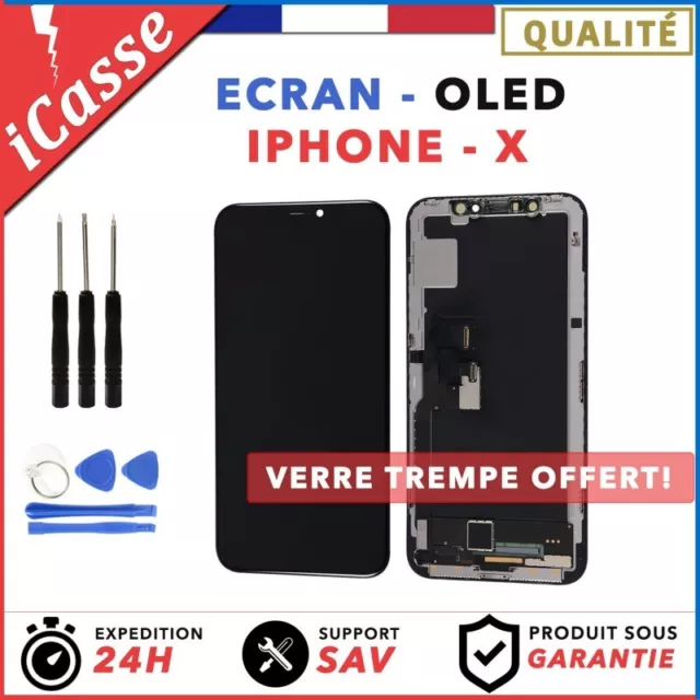 Ecran Oled Pour Iphone X/10 Retina Vitre Tactile Sur Chassis Tout Assemble