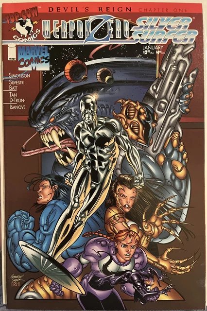 Lot Of 2 Devils Reign #1,8 Silver Surfer See Pics $5.99 Unlimited Shipping