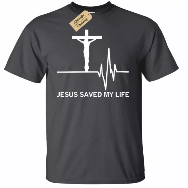 Bambini Ragazzi Ragazze Uomo Gesù Saved My Life Religioso Cristiano T-Shirt God