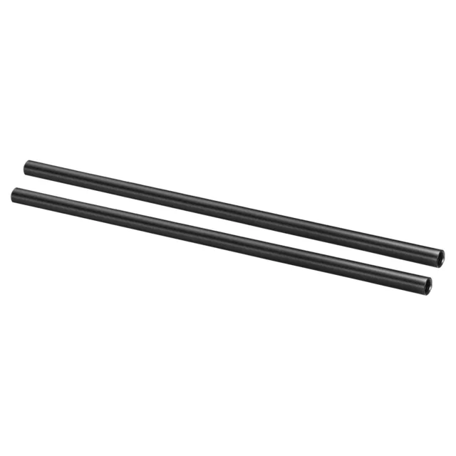 16" 15mm Rod Camera Rods M12 Thread Aluminum Alloy for Rail Support System, 2pcs