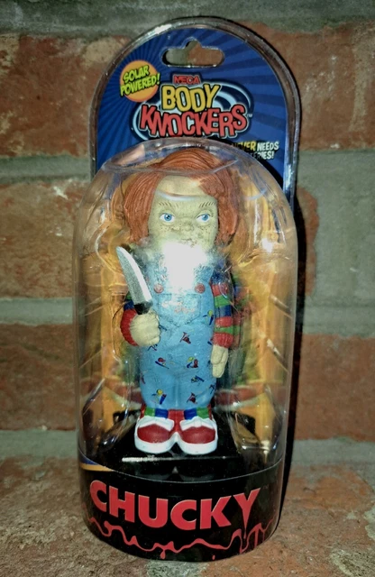 Solar Powered Childs Play 2 Chucky Body Knocker Halloween Bobblehead 2004 Neca 1
