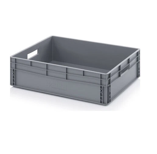 Auer Euro Conteneur EG 8642 Caisse Plastique 80x60x42 Cm 172L Avec Poignées Ouvertes - Empilable Et Robuste
