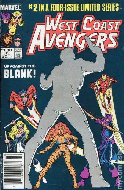 West Coast Avengers Canadian Price Variant #2 VG 1984 Stock Image Low Grade
