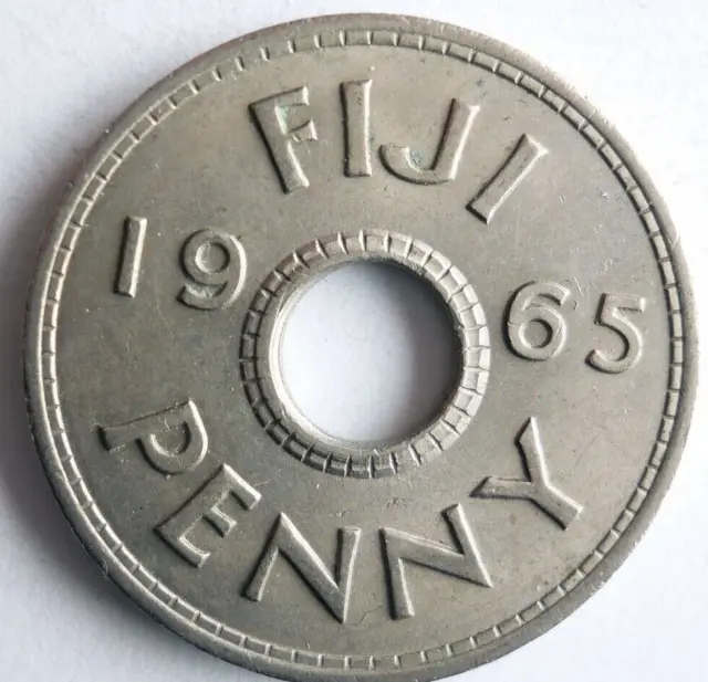 1965 FIJI PENNY - Excellent Coin - FREE SHIP - Bin #709