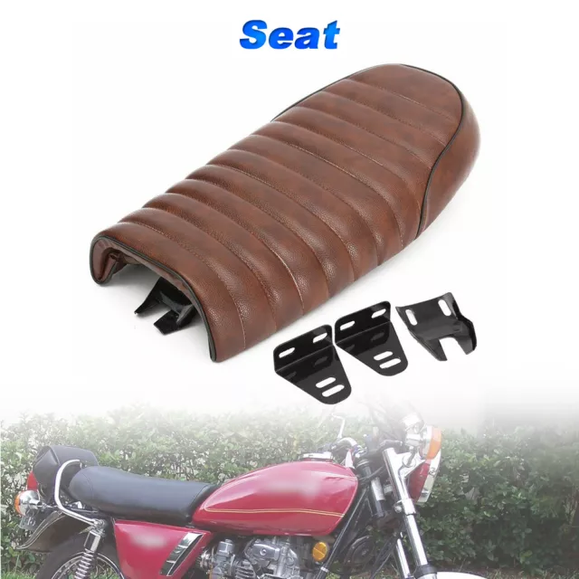 Vintage Saddle Seat Cafe Racer Brown Fit For Kawasaki KZ Z TR W KZ400