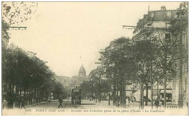 75.PARIS.13eme ARR.n°10542.AVENUE DES GOBEINS PRISE DE LA PLAACE D'ITALIE.LE P